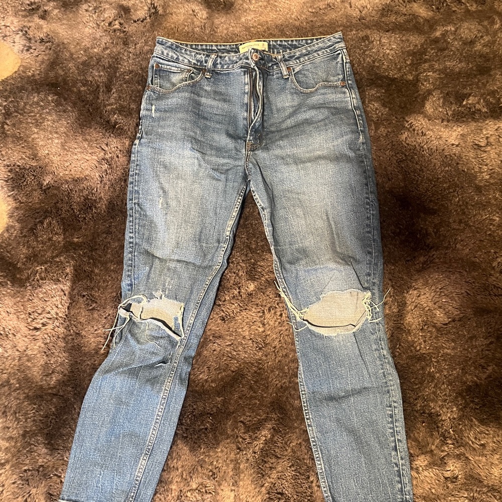 Abercrombie & Fitch Light Blue Skinny High Rise Jeans
